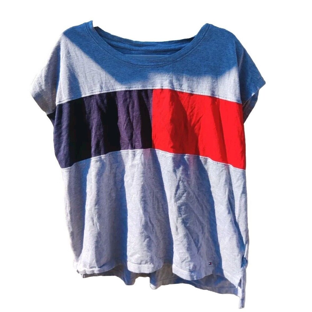 Tommy Hilfiger Womens T-Shirt Short Sleeve Tee Casual Top Graphic Logo XXL 2X